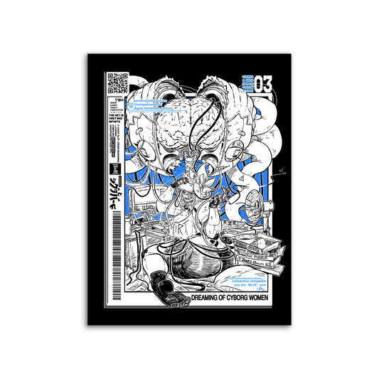 Sigrid and Bird | Dreaming Of Cyborg Women - Art Print
