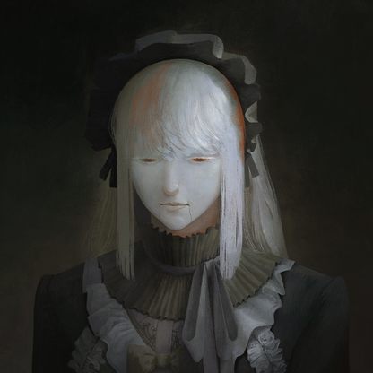 PorcelainMaid | A Doll Lost in Thought - Art Print